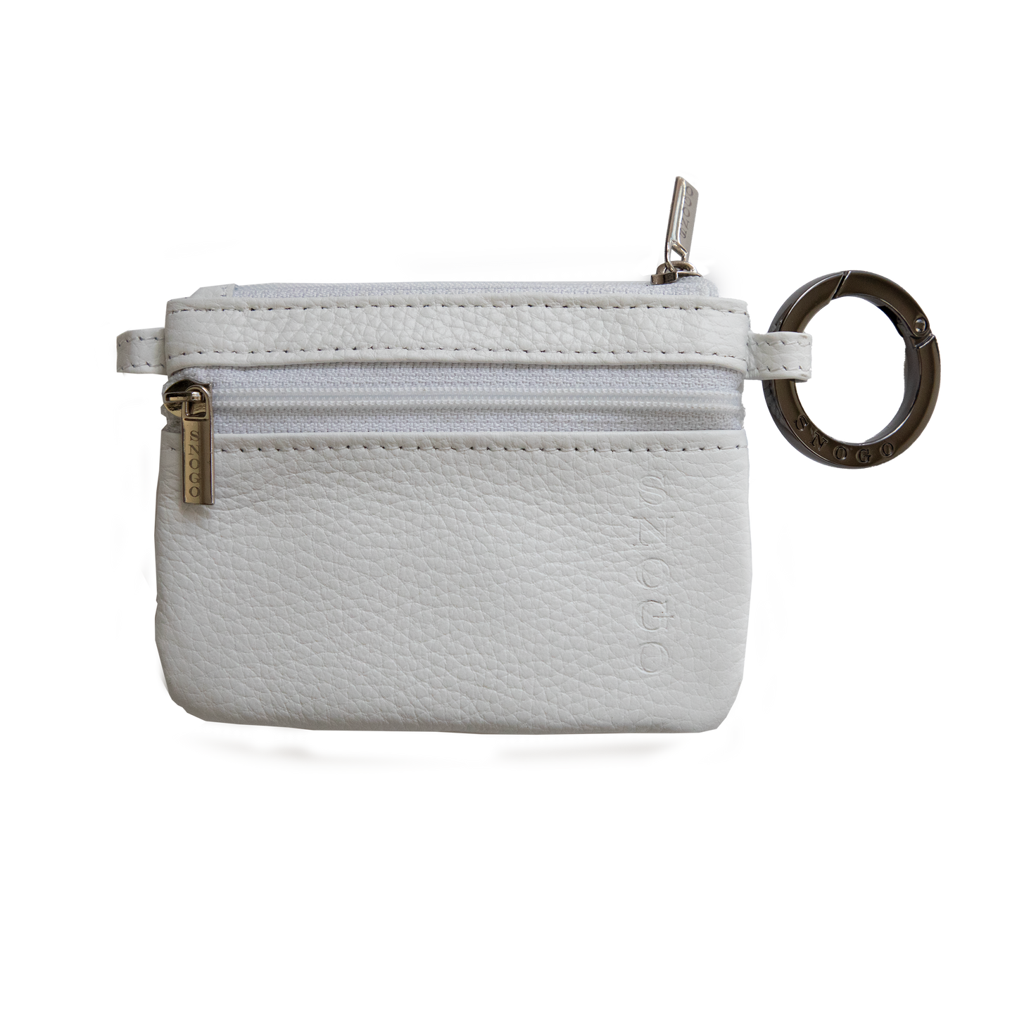 Litchi Leather 4-Pocket Wallet with Keyring