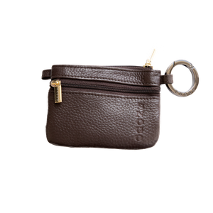 Litchi Leather 4-Pocket Wallet with Keyring