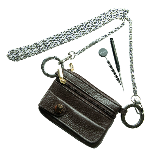 Clean & Carry Litichi Wallet with Strap with Powder Prowler