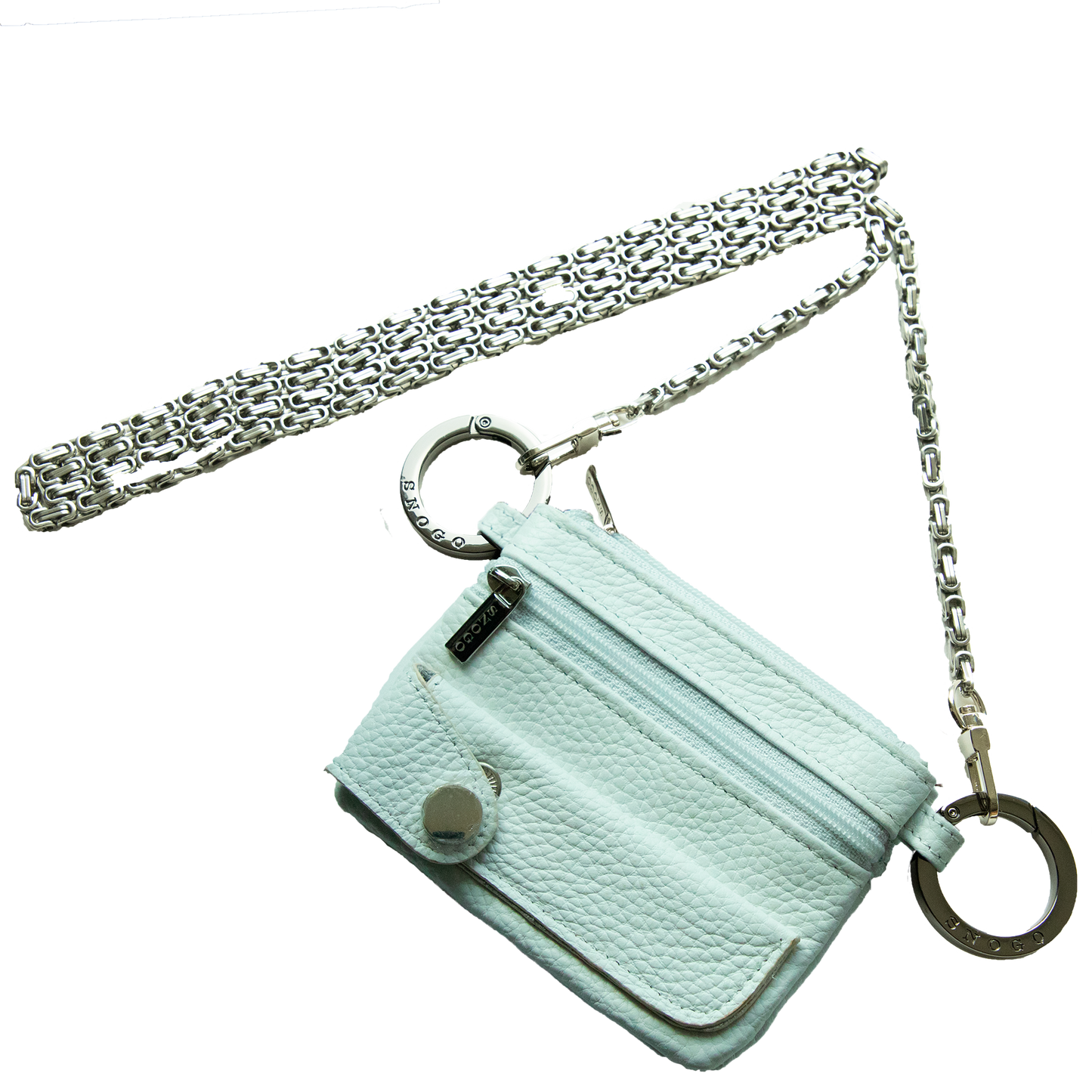 Travel Wallet  | Litchi Leather 4-Pocket with Keyrings & Strap