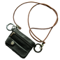 Travel Wallet  | Litchi Leather 4-Pocket with Keyrings & Strap