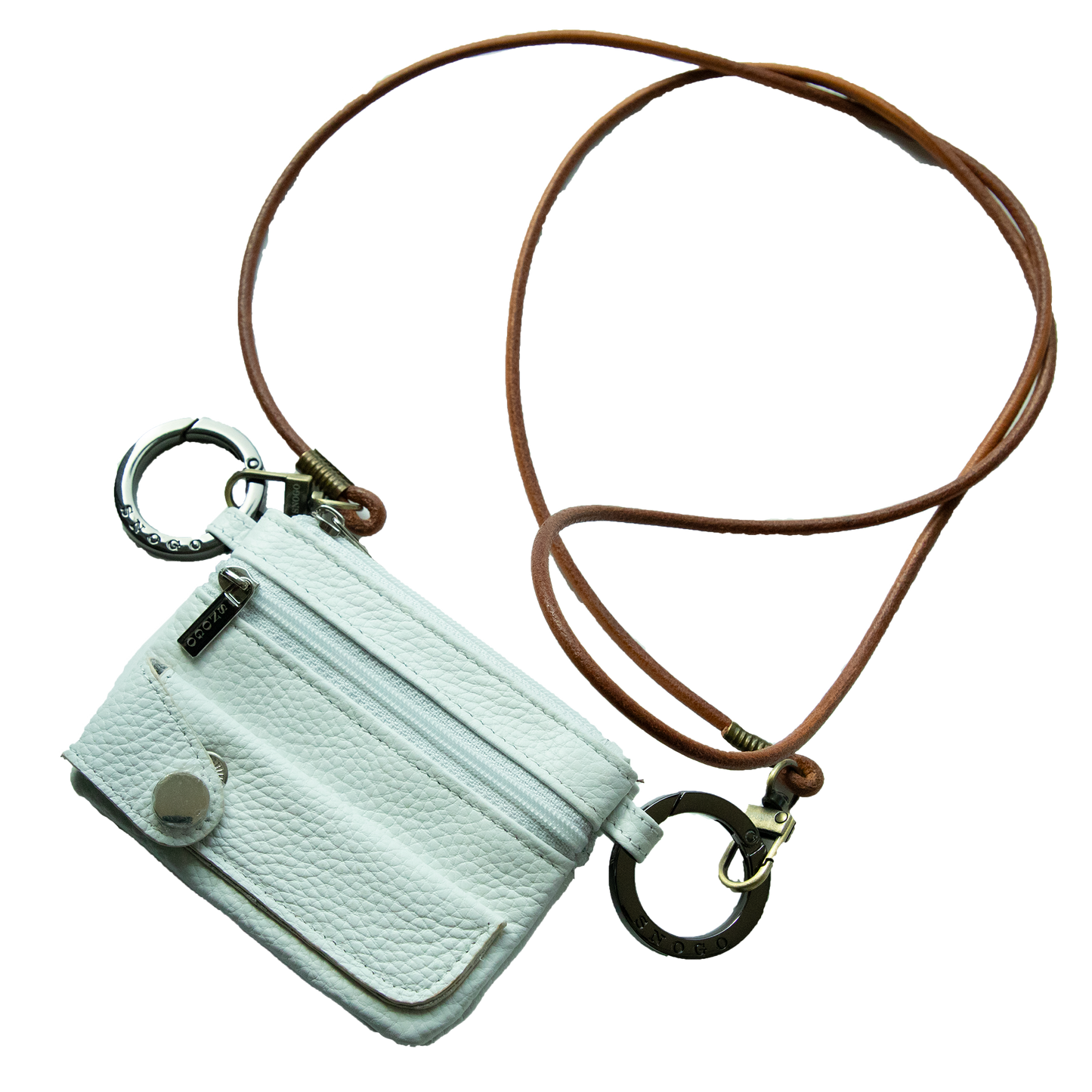 Travel Wallet  | Litchi Leather 4-Pocket with Keyrings & Strap